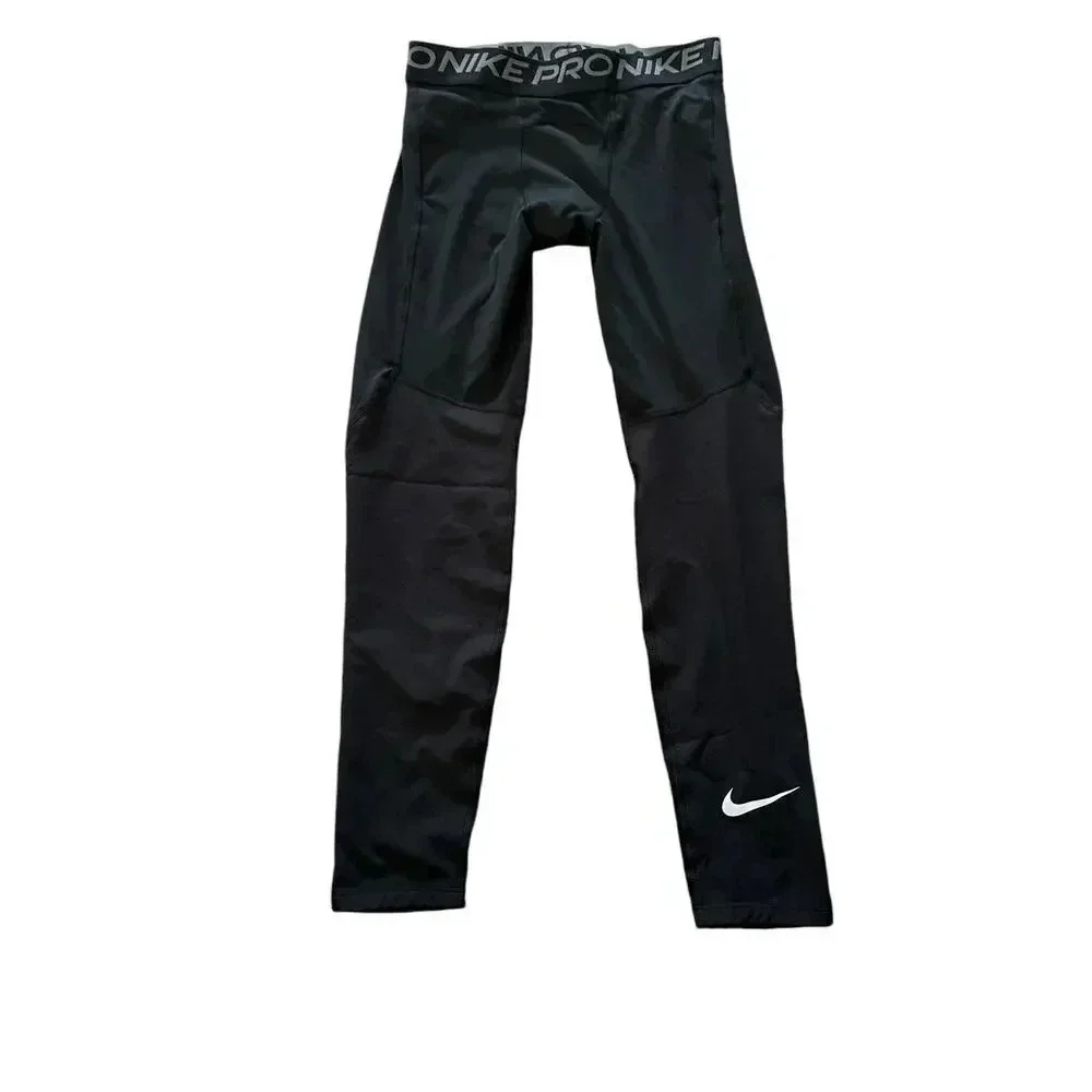 Nike Pro Dri Fit Black Elastic Waist Tight Fit Legging Size Large